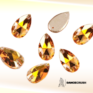 Купить пришивные стразы в форме капля (Drop) цвет Metallic Sunshine золото в Липецке в наличии и под заказ