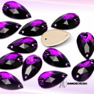 Купить пришивные стразы в форме капля (Drop) цвет Purple Velvet Фиолетовый бархат в Липецке в наличии и под заказ